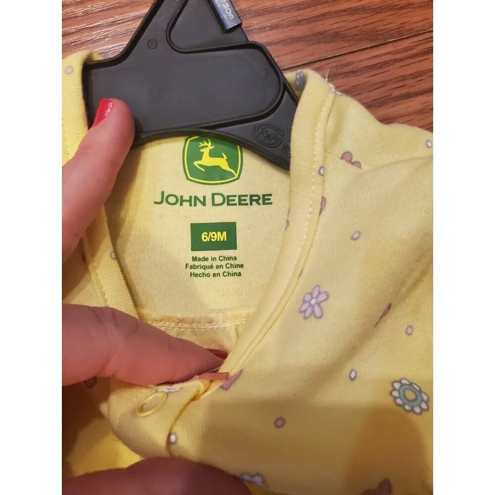 Infant John Deere One-piece Romper (2) Girls‎ 6/9 Months Spring Summer Chick Pig